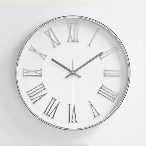 Orologio Da Parete Rotondo Moderno Movimento Al Quarzo Silenzioso Numeri Romani Minimalisti Decorativo Per Casa Soggiorno Ufficio