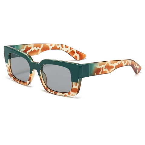 Occhiali Da Sole Quadrati Retrò Protezione UV400 Montura PC Lenti Sfumate Vintage Oversize Trendy Uomo Donna All Aperto