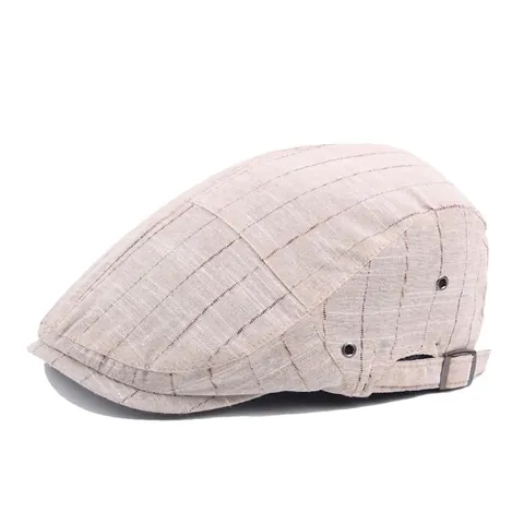 Coppola A Righe Vintage Ivy Newsboy Cappello Cotone Traspirante Fibbia Regolabile Cappello Casual Per Uomini Donne