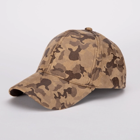 Gorra De Béisbol Camuflaje Para Hombre Gamuza Sintética Ajustable 6 Paneles Sombrero Deportivo Exterior
