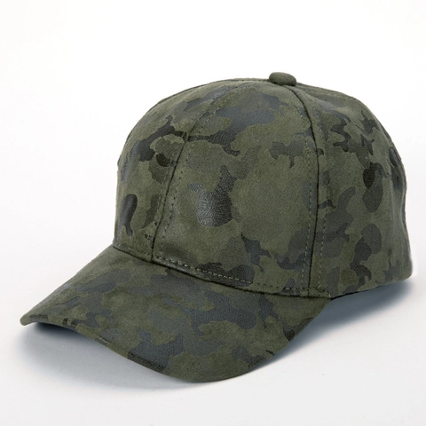 Gorra De Béisbol Camuflaje Para Hombre Gamuza Sintética Ajustable 6 Paneles Sombrero Deportivo Exterior