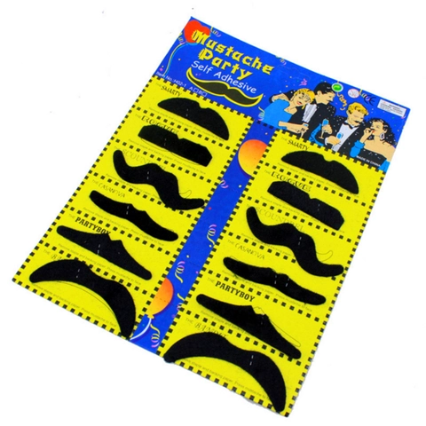 Realistic Fake Moustache Beard For Halloween Party Costume Props Synthetic Fiber Adhesive Funny Facial Hair Novelty