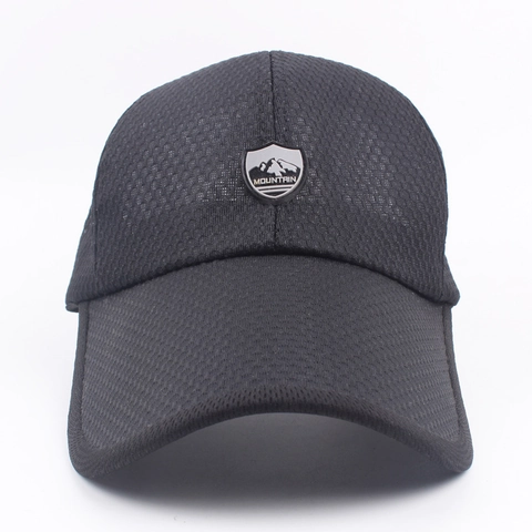 Gorra De Béisbol De Malla Transpirable Visera Extendida Sombrero De Sol Deporte Ajustable Para Hombre Mujer