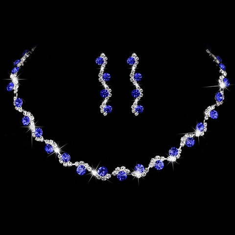 Gioielli Da Sposa Collana Orecchini Bracciale Elegante Strass Cristallo Scintillante Matrimonio Festa Serata Donna Accessorio