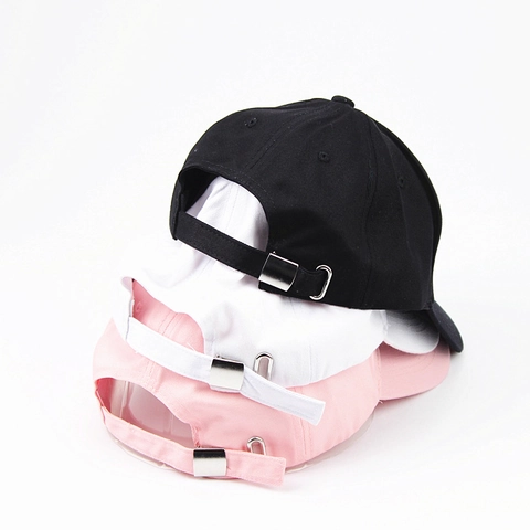 Gorra De Béisbol Punk De Algodón Con Colgante De Torre Eiffel Anillos De Metal Bordado De París Protección Solar Streetwear