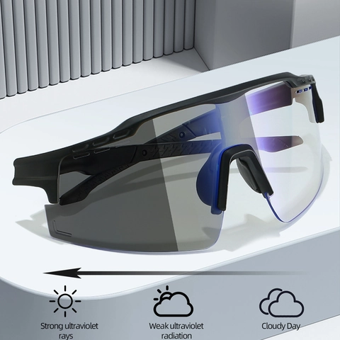 Occhiali Da Sole Ciclismo Fotocromatici Montatura Policarbonato Protezione UV Occhiali Sportivi All Aperto Uomo Donna