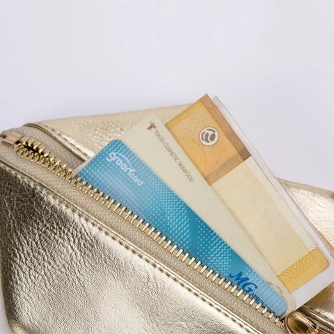 Portamonete A Forma Di Labbra Oro Pelle PU Mini Pochette Portatile Con Cerniera Carino Per Donne Ragazze