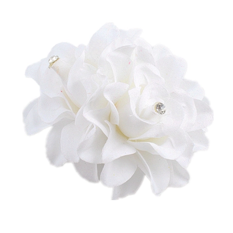 Pince À Cheveux Double Rose Tissu Strass Ethnique Mariée Mariage Accessoires De Cheveux Pour Femmes Filles