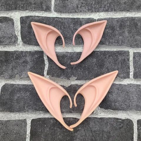 Weiche Latex Elfenohren Feen Spitzohen Kostüm Requisiten Für Cosplay Halloween Party Zubehör Mit Strass Dekoration