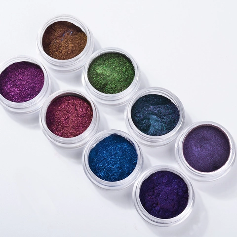Polvere Per Unghie Specchio Camaleonte Pigmento Al Cromo Ottico Effetto Aurora Metallico Decorazione Per Manicure Nail Art