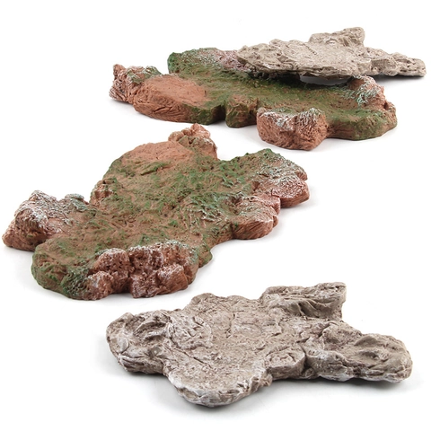 Base In Roccia Simulata Per Scena Giocattolo Dinosauro Decorazione Paesaggistica In Muschio Plastica Per Acquario