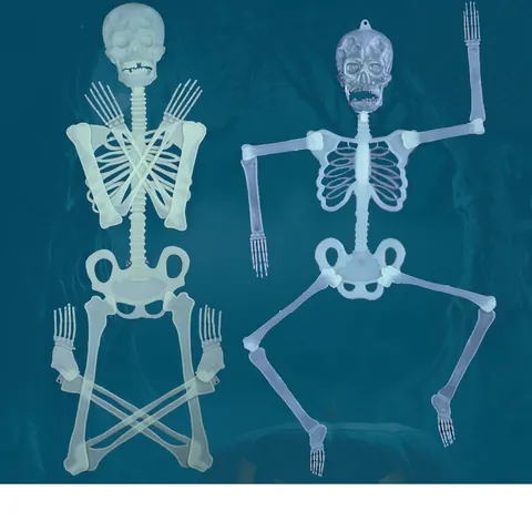 Leuchtendes Skelett Halloween Dekoration Leuchten Im Dunkeln Kunststoff Bewegliche Gelenke Spukhaus Requisite Gruselige Party Deko