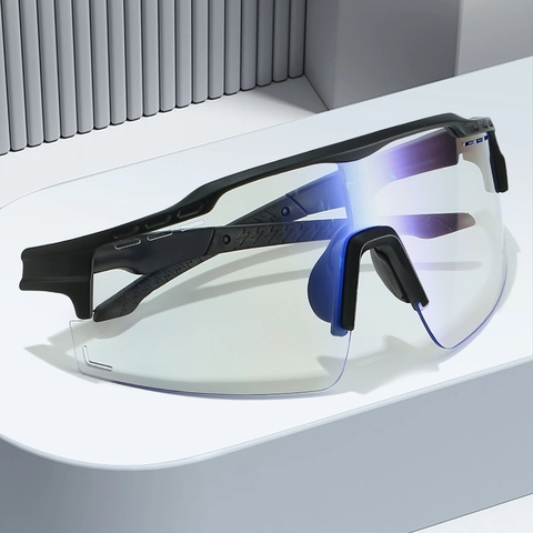 Occhiali Da Sole Ciclismo Fotocromatici Montatura Policarbonato Protezione UV Occhiali Sportivi All Aperto Uomo Donna