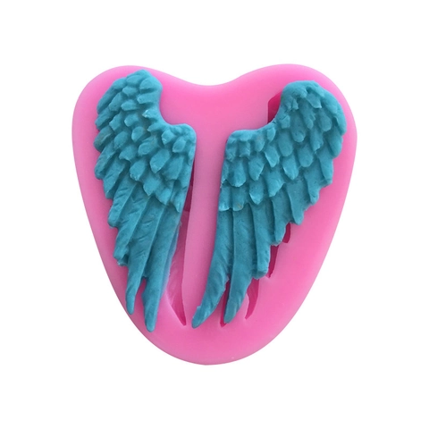 Angel Wings Silicone Mold Heart Shaped Fondant Cake Decorating Tool Chocolate Jelly Candy Soap Making DIY Baking