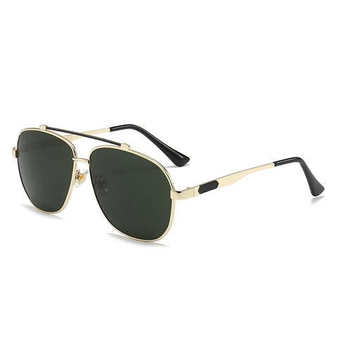 Occhiali Da Sole Aviator Classici Da Uomo Montatura In Metallo A Doppio Ponte Protezione UV400 Moda Guida All'aperto