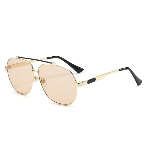 Occhiali Da Sole Aviator Classici Da Uomo Montatura In Metallo A Doppio Ponte Protezione UV400 Moda Guida All'aperto