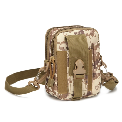 Tactical Waist Bag 800D Waterproof Oxford Cloth Molle Phone Pouch Outdoor Sports Camouflage Crossbody Shoulder Bag