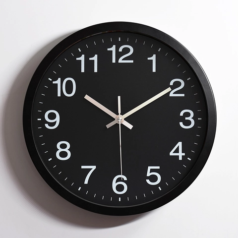 Orologio Da Parete Rotondo Moderno Minimalista Movimiento Quarzo Silenzioso Cornice Metallo Acciaio Inossidabile