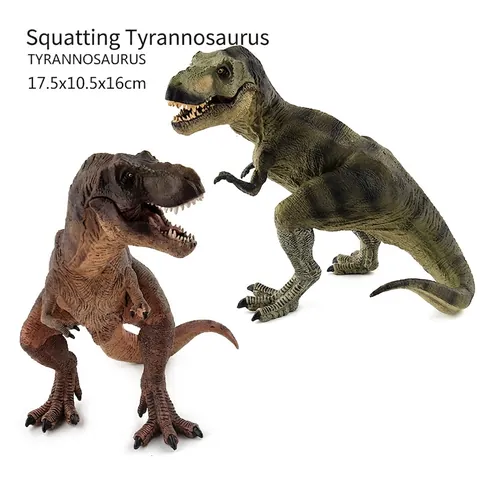Realistic Tyrannosaurus Rex Dinosaur Model Toy Solid Resin PVC With Movable Jaw Static Animal Figure For Kids Education Display