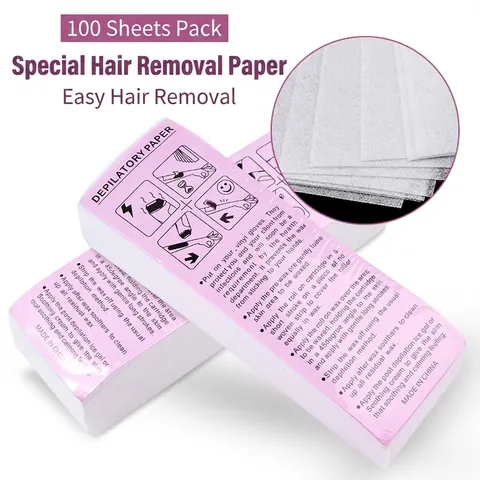 Bandes De Papier Dépilatoire Épilation Papier Ciré Tissu Non Tissé Jetable Professionnel Salon Beauté Corps Jambe Bras Aisselle