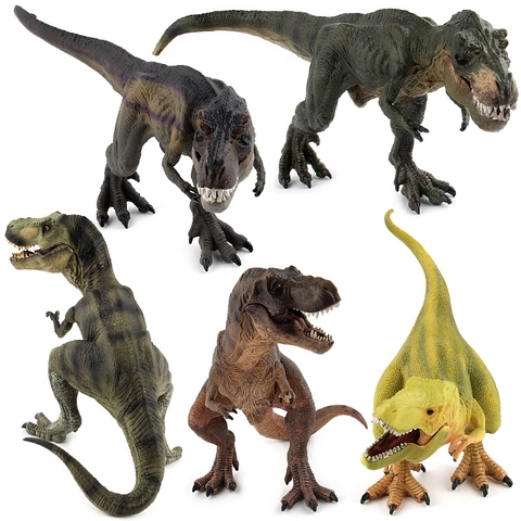 Realistic Tyrannosaurus Rex Dinosaur Model Toy Solid Resin PVC With Movable Jaw Static Animal Figure For Kids Education Display