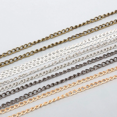 Catene In Metallo Di Ferro Per Creazione Gioielli Fai Da Te Collane Braccialetti Estensione Artigianato Accessori