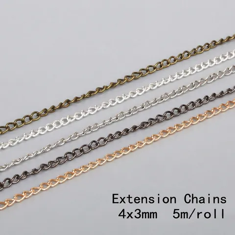 Catene In Metallo Di Ferro Per Creazione Gioielli Fai Da Te Collane Braccialetti Estensione Artigianato Accessori