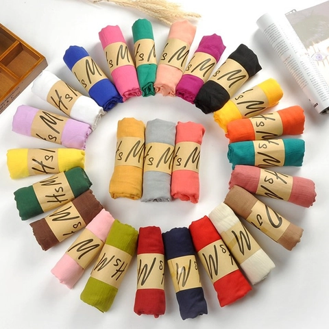 Solid Color Polyester Scarf Long Soft Lightweight Candy Colored Shawl Wrap For Women Fashion Daily Travel Accessories