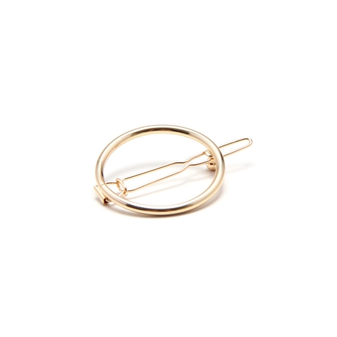 Minimalistische Geometrische Cirkelvormige Haarclip Van Legering Metalen Haarschuifje Voor Dames Elegante Accessoires