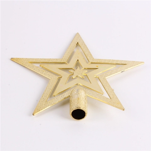 Stella Per Punta Albero Di Natale A Cinque Punte Luccicante Cava Plastica Decorazione Natalizia Feste
