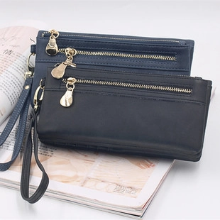 Portafoglio Lungo Retro Da Donna Pelle PU Opaca Pochette Multifunzionale Porta Carte Grande Capacità Borsa Da Polso