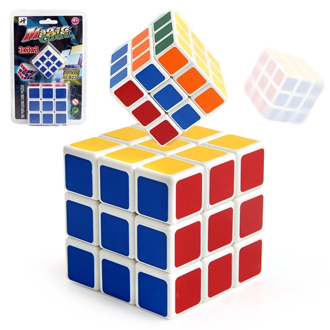 Magic Cube Brain Teaser Speed Puzzle Plastic Educational Smooth Rotation Classic Color Logic Training Logic Toy