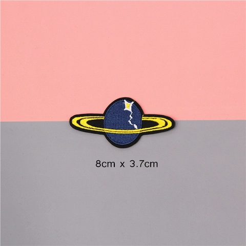 Embroidery Patches Cartoon Letter Planet DIY Decorative Iron On Sewing Cloth Stickers For Clothing Bag
