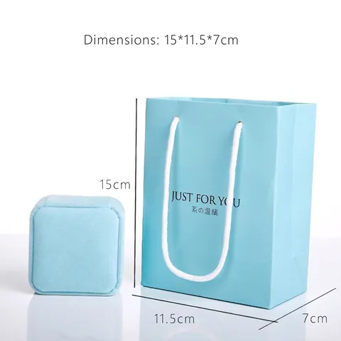 Minimalist White Cardboard Jewelry Gift Bag With Handle Just For You Small Paper Handbag For Wedding Party Gift Packaging