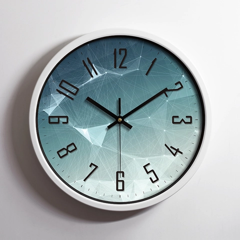 Modern Round Wall Clock Metal Aluminum Frame Silent Quartz Movement Non Ticking For Home Office Living Room Decor