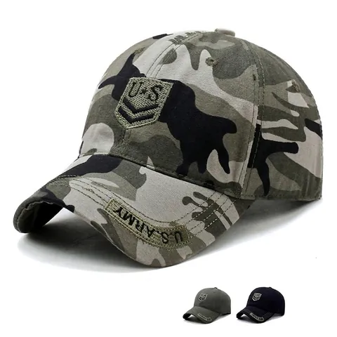 Gorra De Béisbol De Camuflaje Militar Para Hombre Táctica Lona De Algodón Sombrero Deportivo Al Aire Libre Con Bordado US Army
