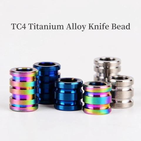 Perle Paracorde En Alliage De Titane Rainures Cylindriques Pendentif Couteau DIY EDC Tactique Outdoor Accessoire Style Homme