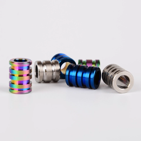 Perle Paracorde En Alliage De Titane Rainures Cylindriques Pendentif Couteau DIY EDC Tactique Outdoor Accessoire Style Homme