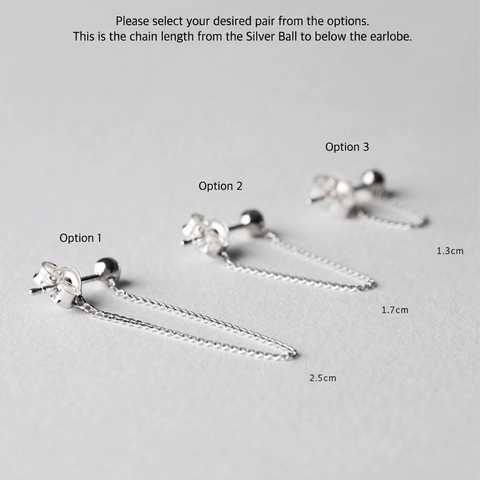 Orecchini A Lobo Minimalisti Con Catena A Goccia Con Perno In Argento Sterling 925 Gioielli Eleganti