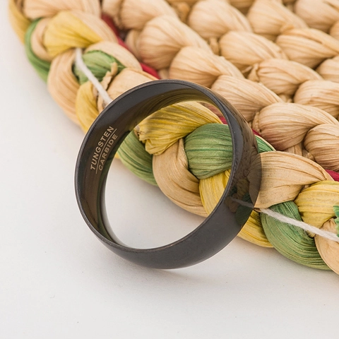 Tungsten Carbide Black Ring For Men Minimalist Matte Finish Durable Classic Comfort Fit Band Jewelry Accessory