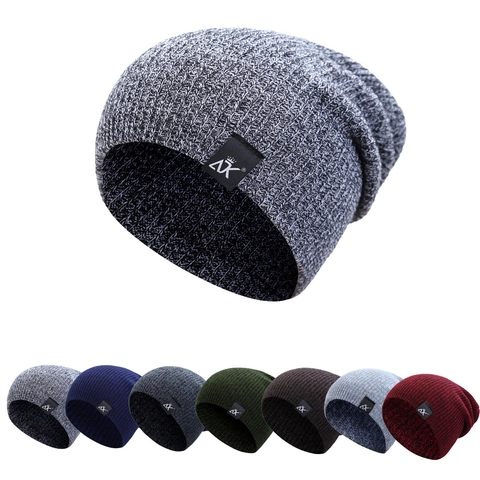 Beanie Hat Winter Warm Knit Cap For Men Women Slouchy Ribbed Soft Polyester Daily Outdoor Casual Solid Color Minimalism