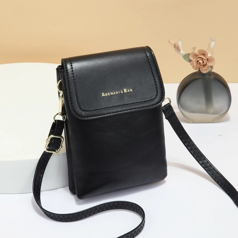 Dames PU Lederen Verticale Telefoon Schoudertas Mini Magnetische Flap Multi Layer Tas Dagelijks Casual Mode