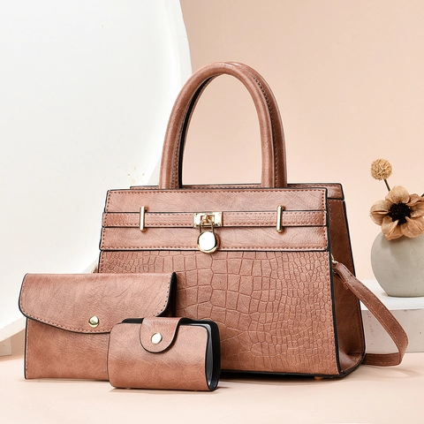Collection Sacs Main Femmes Motif Crocodile Cuir PU Fourre-Tout Pochette Enveloppe Et Porte-Cartes Mode Élégante Sac Bandoulière