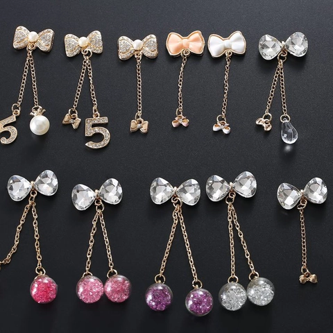 Schleife Charms Legierung Strass Künstliche Perle Quaste Anhänger Für DIY Schmuckherstellung Handyhülle Dekor Zubehör