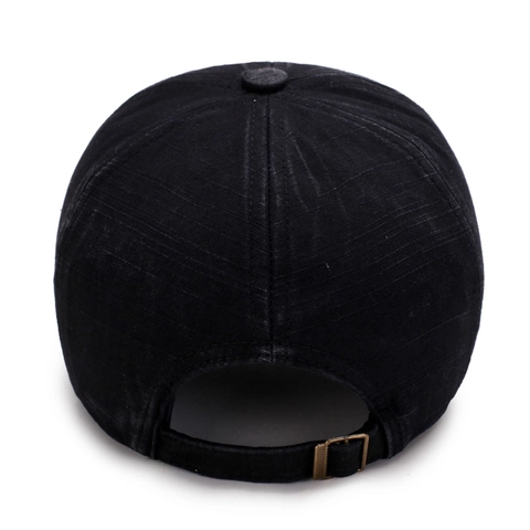 Herren Vintage Gewaschene Baumwolle Baseballkappe Mit Buchstaben M Stickerei Distressed Verstellbare Outdoor Sonnenhut Mit Lederbesatz