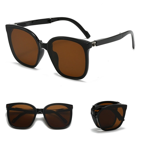 Gafas De Sol Plegables Para Mujer Con Montura PC Lente AC Protección UV400 Moda Portátiles