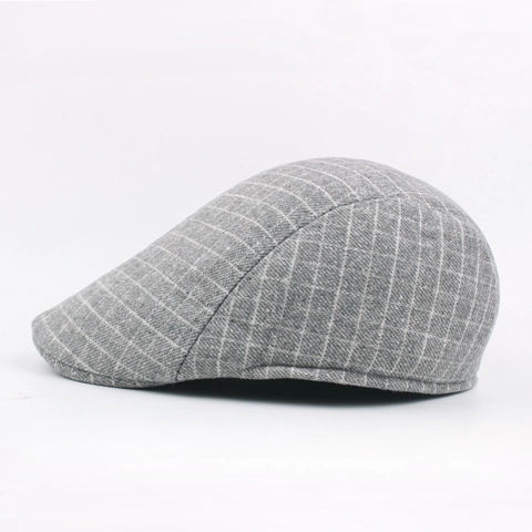 Vintage Plaid Flat Cap Katoen Polyester Warm Britse Stijl Retro Ivy Hoed Voor Mannen Vrouwen Outdoor Casual