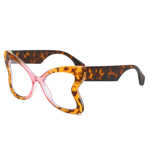 Butterfly Sunglasses Oversized PC Frame UV400 Protection Leopard Print Trendy Gradient Lens Personality For Women