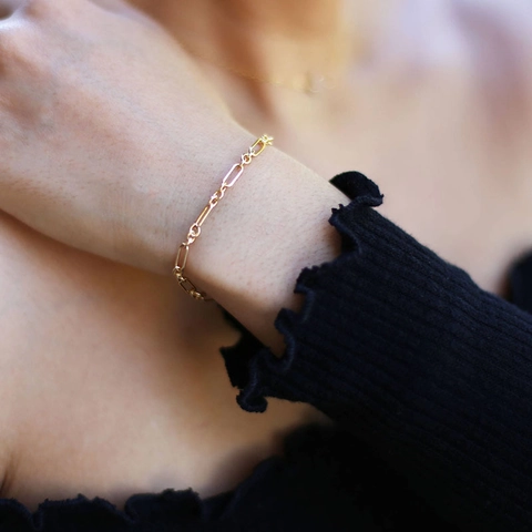 Mode Einfache Legierung Gliederkette Armband Gold Silber Vergoldet Geometrische Verstellbare Minimalistische Schmuck Damen
