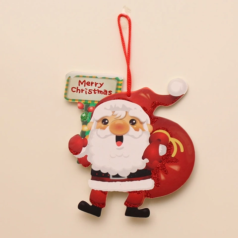 Addobbo Natalizio Pendente Pannello Schiuma Glitter Babbo Natale Renna Decorazione Albero Soffitto Muro Festa